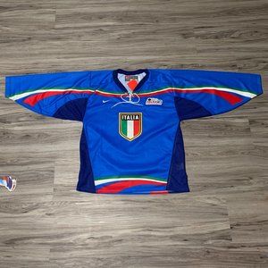 Nike | EXTREMELY RARE TAGS ON Vintage Italy IIHF Ice Hockey Jersey Adult Medium